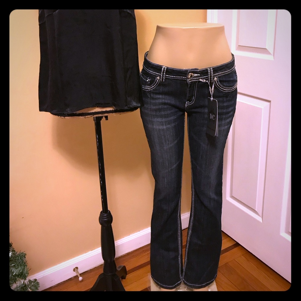 🎊SALE🎊 Stunning Rhinestone Dark Blue Jeans